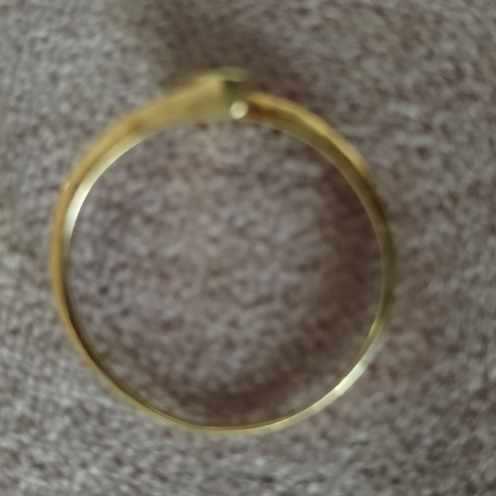Vintage Art Deco Blue Sapphire Gold Ring 6.5 - Picture 12 of 12